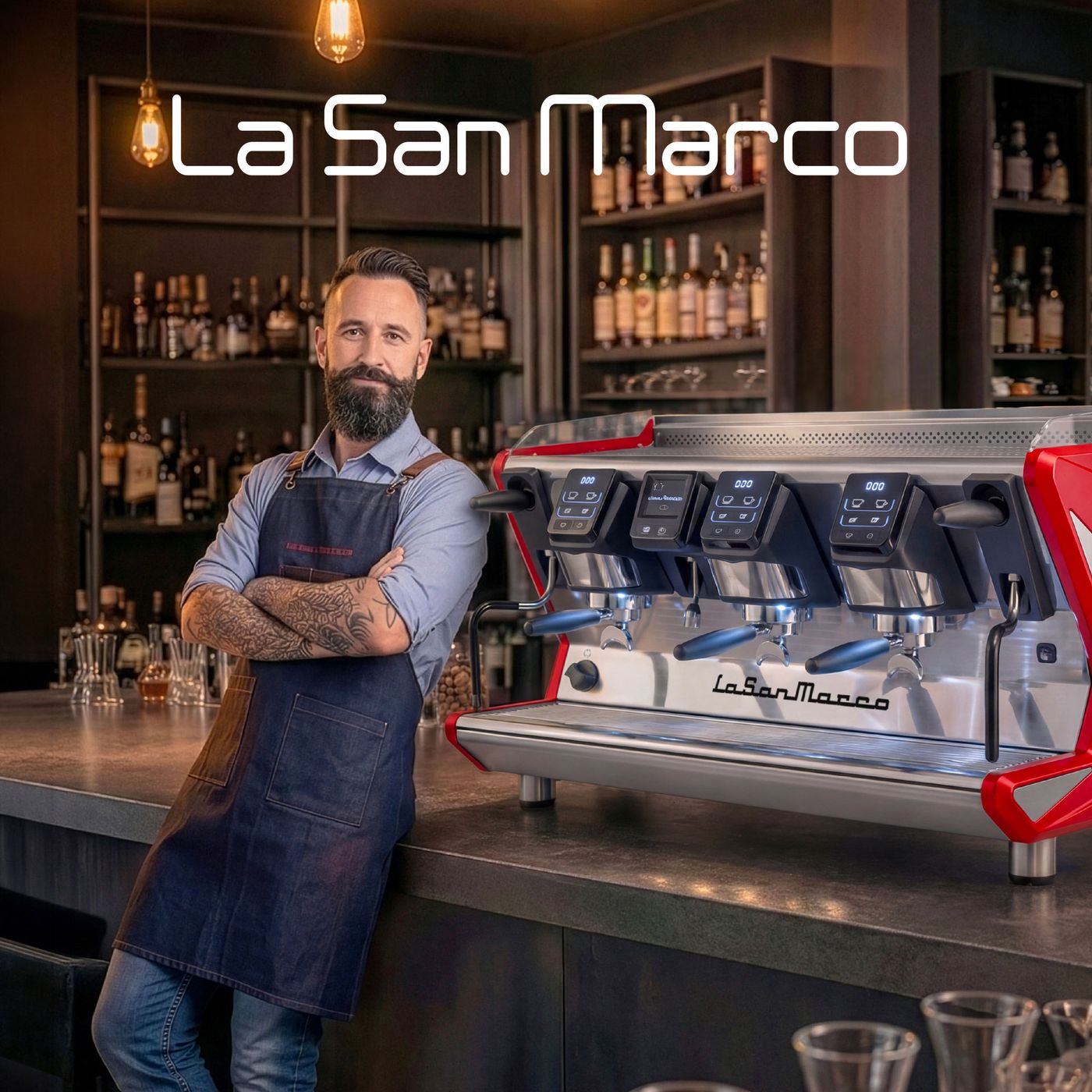 La San Marco card with logo