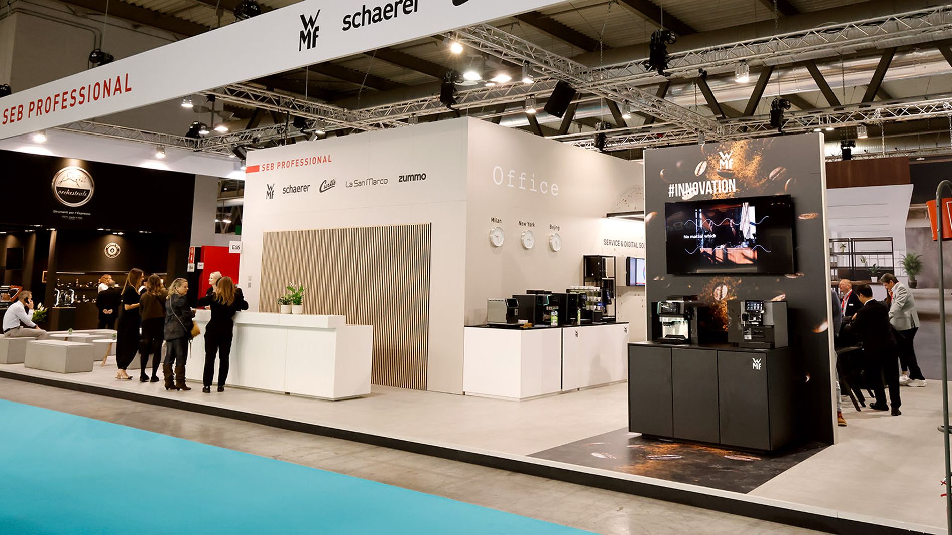 Trade show booth of SEB Professional Beverage
