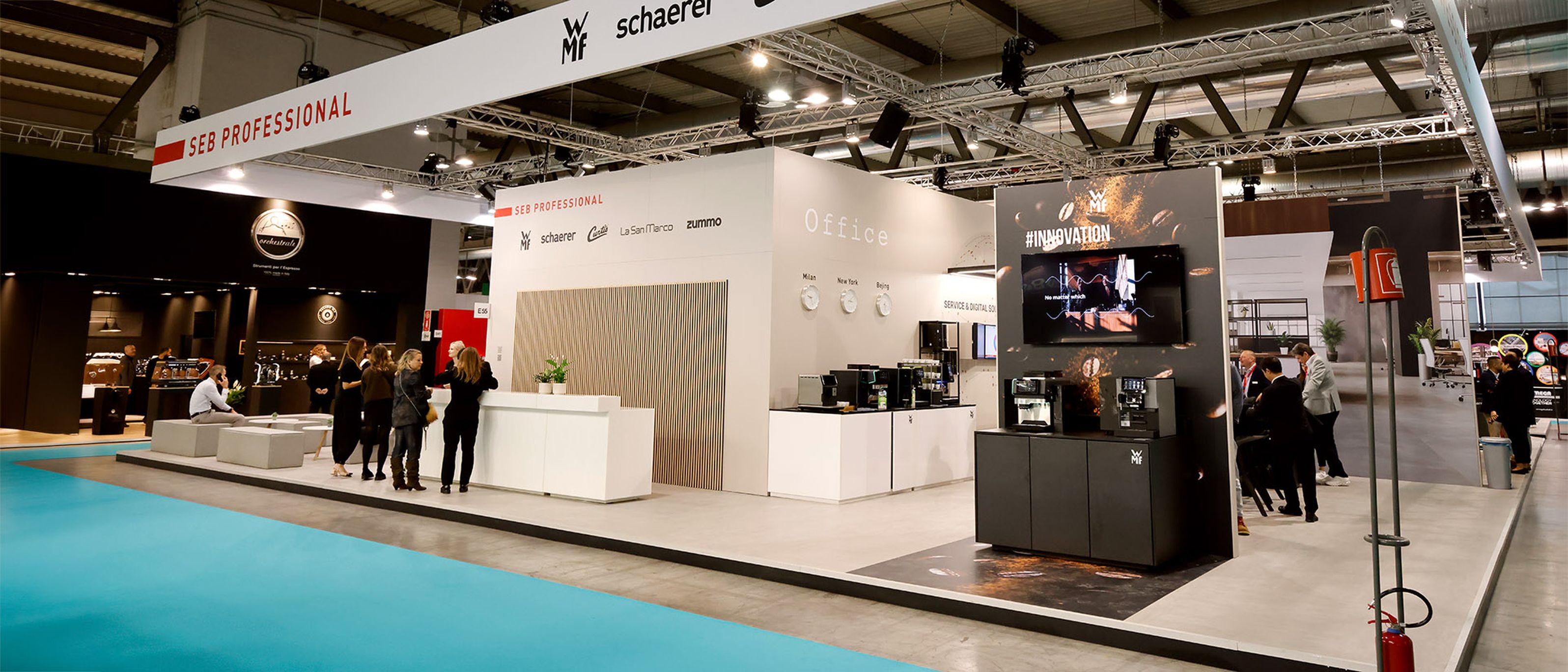 Trade show booth of SEB Professional Beverage
